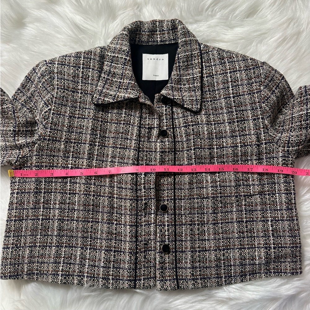 Sandro Glwadys Cropped Tweed Jacket - Picture 4 of 14